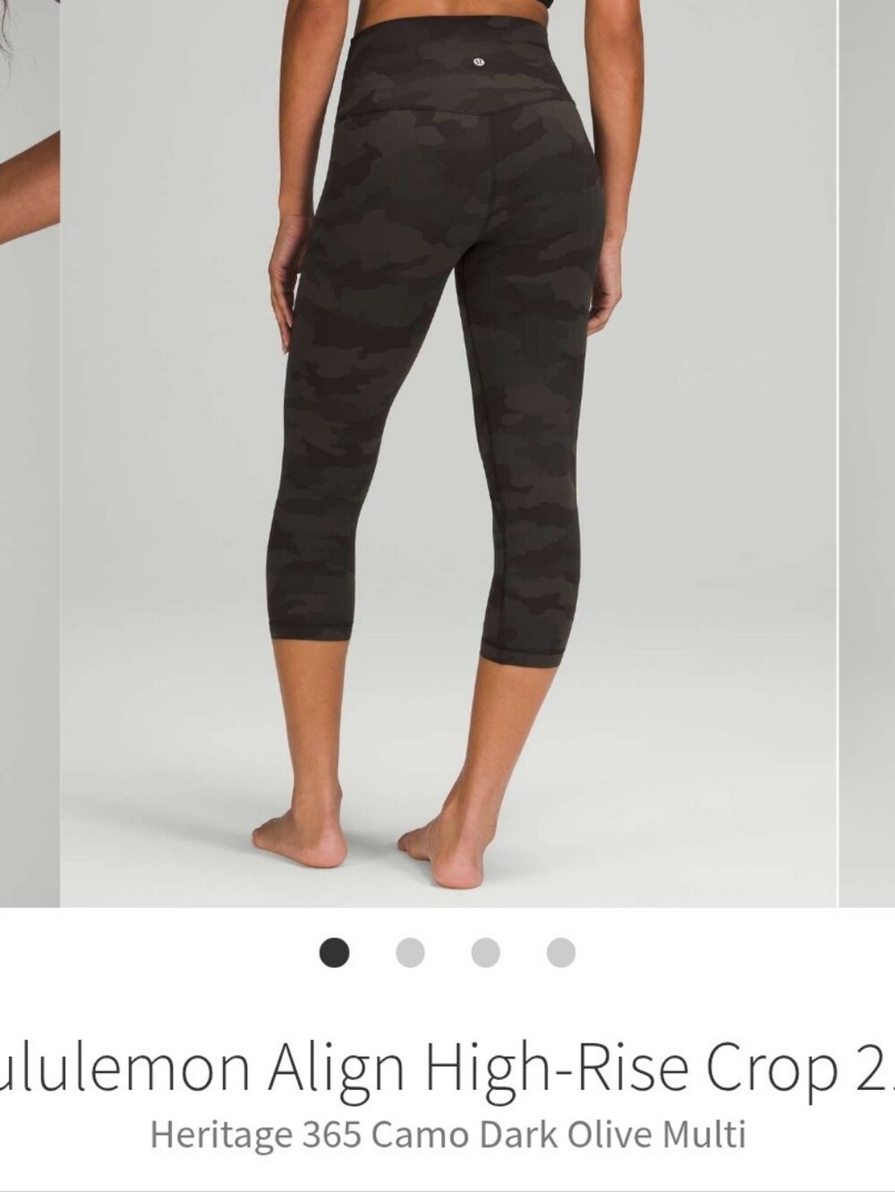 lululemon athletica Dark Olive Camo High-Rise Align Crop Leggings